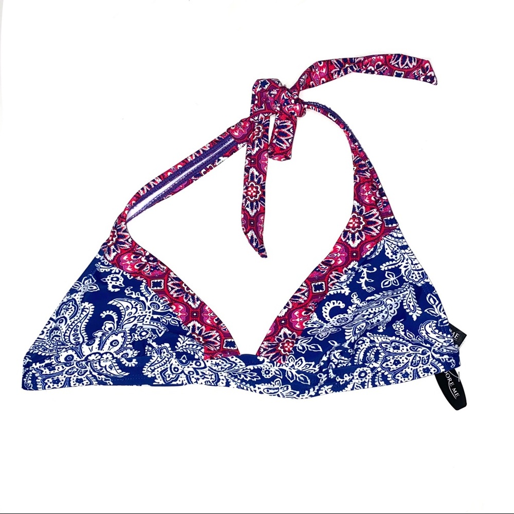 NWT Adore Me Paisley Bikini Top L
